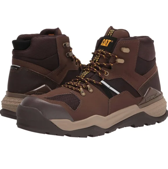 NWT Cat Footwear Men's Provoke Mid Waterproof Alloy Toe Construction Boot - Picture 1 of 5